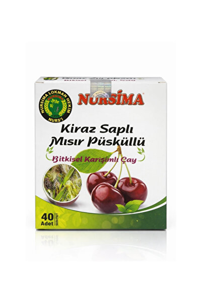 Nursima Kiraz Saplı Mısır Püskülü Detox Çayı – 40’lı Süzen Poşet | Doğal Bitk...