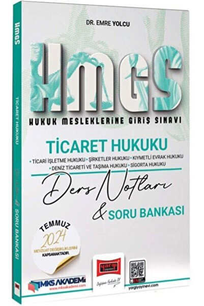 Yargı Yayınları 2025 Hukuk Mesleklerine Giriş Sınavı Ticaret Hukuku Ders Notl...