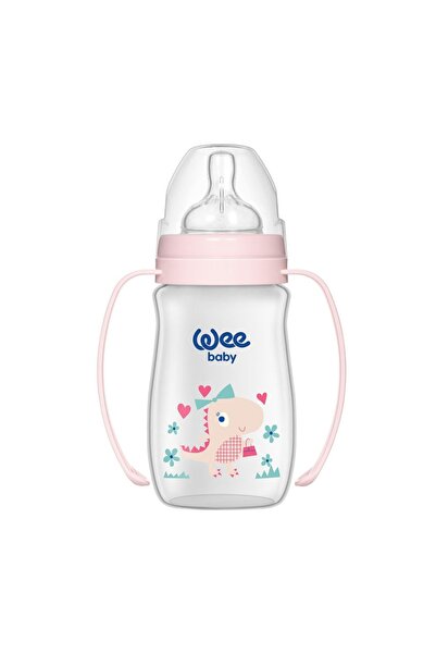 Wee Baby زجاجة رضاعة كلاسيك بلس واسعة الفم مصنوعة من البولي بروبيلين مع مقبض،...
