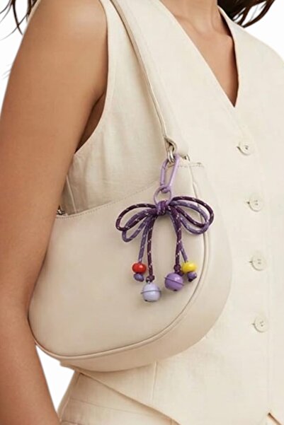 nftart.design الجرس و مرصّع بالخرز فيونغ حقيبة تشارم سلسلة مفاتيح