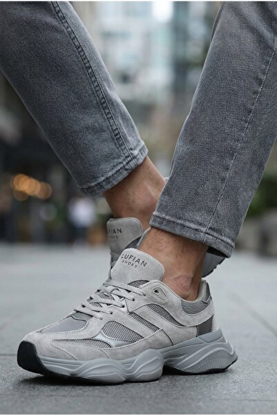 Lufian 112230240 Марка Sneaker Чоловічі шкіряні черевики СІРИЙ