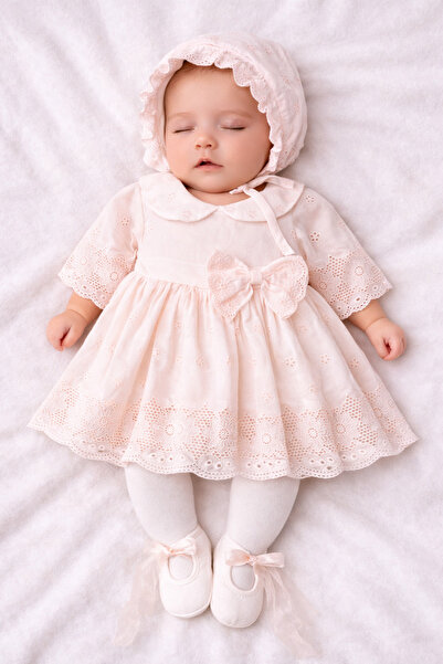 Naka Concept مجموعة فساتين روزالي سيجنتشر روز للبنات الصغيرات من الدانتيل، مج...