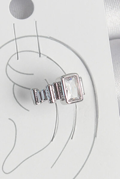 Skygo أقراط نسائية من حجر الزركون المربع باللون الفضي والنحاسي - TJ-BKP10560