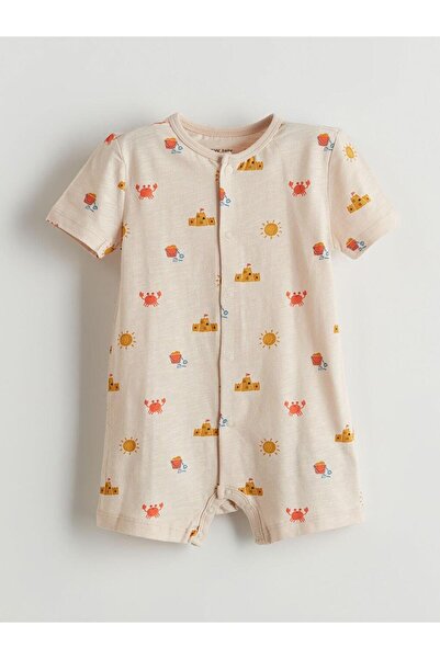 LC Waikiki Bedruckter Baby-Jungen-Overall aus Bio-Stoff (S5)