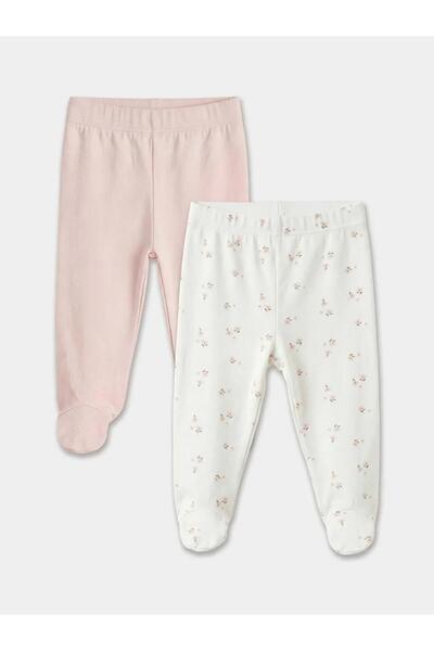 LC Waikiki Elastic Waist Baby Girl Booties and Sweatpants 2-Pack (S6)