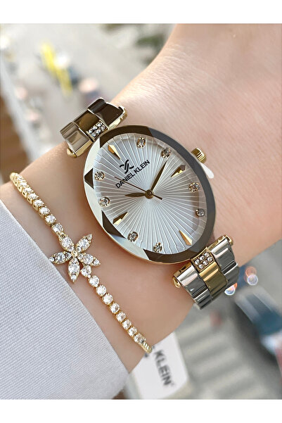 Daniel Klein Oval Kasa Su Geçirmez Kadın Kol Saati Ve Bileklik