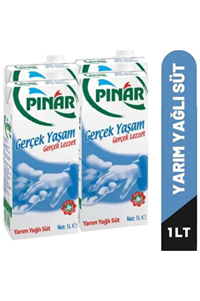 Pınar Süt Yarım Yağlı 1 Lt 4’lü Paket