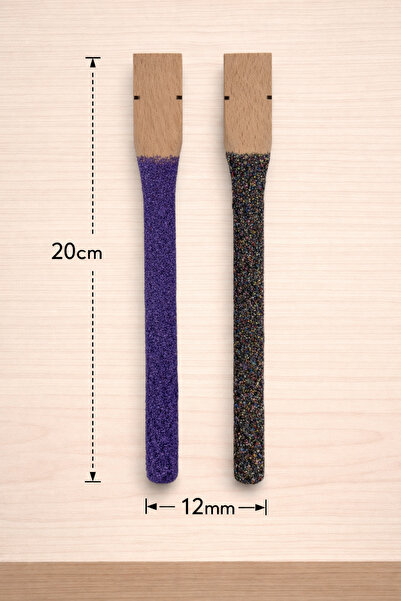 Wooden Bird سمك الفرخ الرملي الببغاء الرملي 20 سم (لون أرجواني-أسود) 2 قطعة