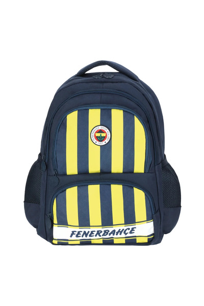 Fenerbahçe حقيبة ظهر مدرسية مرخصة متعددة الأقسام بسحاب للأطفال من FB