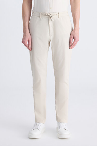 Twn بنطلون رياضي من القطن المسطح ذو تصميم نحيف