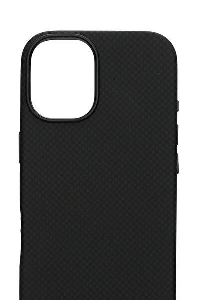 PiyasaSepeti غطاء كربون ويف ماجسيف لآيفون 17 باللون الأسود الكربوني النقي