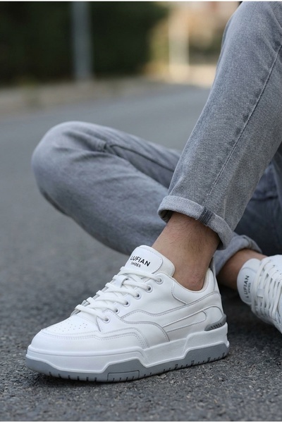Lufian Mark Men's Sneakers Daily Casual Trendy Sports Shoes White