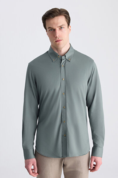 D'S Damat Ds Damat Comfort Khaki Knitted Shirt