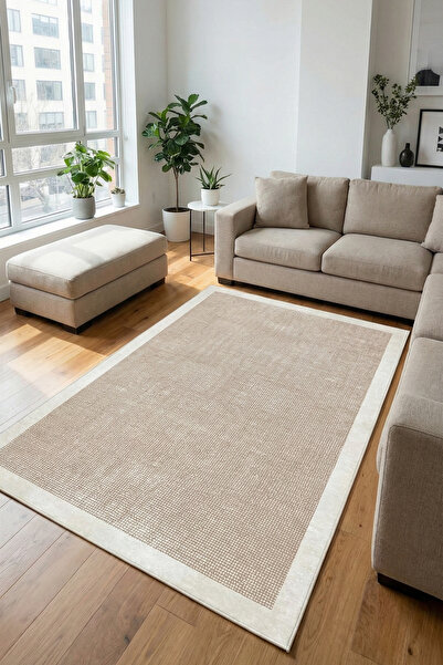 VOPTEKS Vizon Halı Salon Halısı Makinede Yıkanabilir Halı Kaymaz Taban Halı