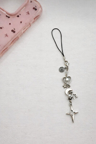 sleyshop Gothic örümcek satürn yıldız telefon ipi telefon süsü telefon charmı...