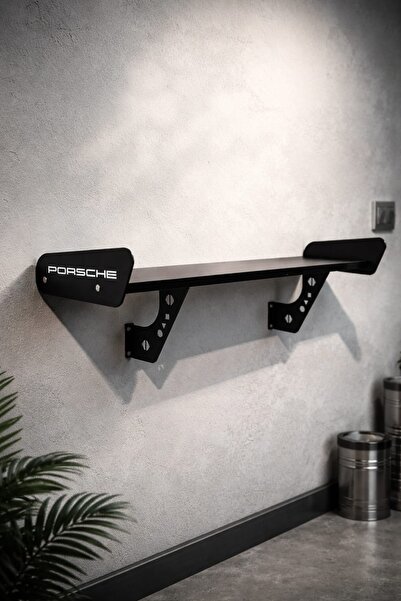 moonligtdecor DUVAR RAFI SPOİLER RAF PORSCHE Temalı Metal Duvar Rafı | Şık ve...