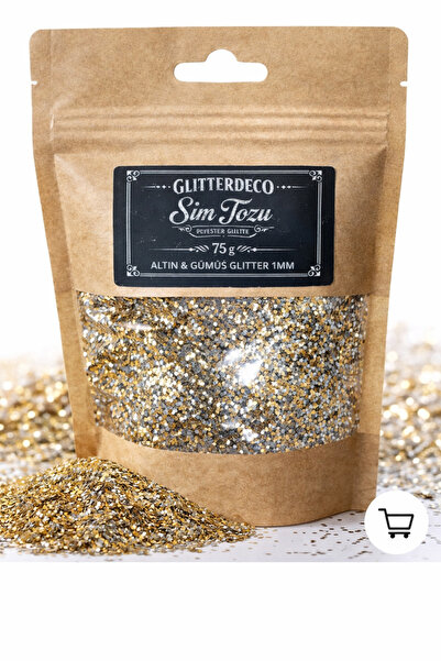 Gold/Silver Glitter / Nail Art Epoksi Süsleme Mum Dekor Boya Tırnak Makyaj Chunky Glitter Toz Sim