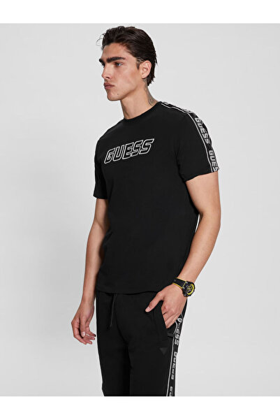 Guess تيشيرت مطاطي بشعار أمامي