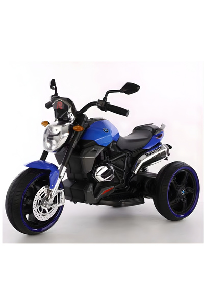 Rally دراجة نارية كهربائية للأطفال باللون الأزرق مزودة بدعامات أمان , من عمر ...