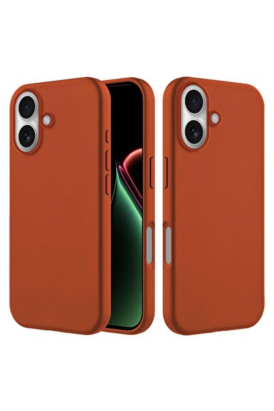 Zebana Apple iPhone 17 Uyumlu Kılıf İçi Kadife Silinebilir Lansman Kılıf Kahv...