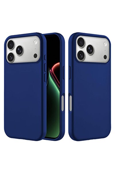 Zebana iPhone 17 Pro Compatible Case K Velvet Erasable Launch Case Navy Blue