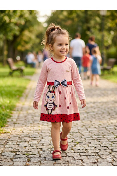 esmababykids Bee Printed Girl's Combed Cotton Dress