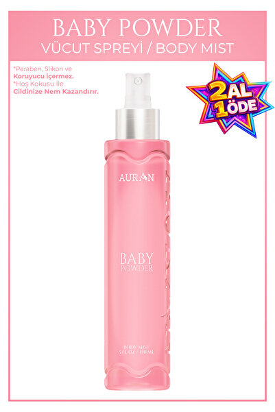 AURAN Bebek Pudrası Parfümlü Kadın Vücut Spreyi Bebeksi ve Etkileyici Vücut M...