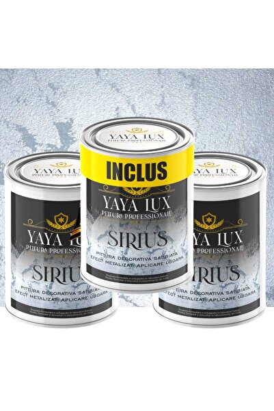 YaYa Color Pachet 6 Litri, Vopsea Decorativa de Lux - Sirius Argintiu