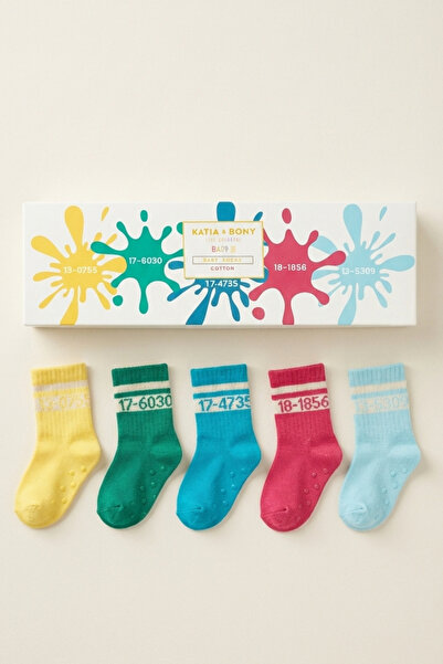 Katia&Bony Baby Pantone Colorful 5-Piece Boxed Socket Socks