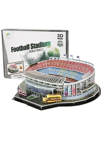 Yelajoy 100-Piece 3D Puzzle Camp Nou Football Field Stadium Model Building Set
