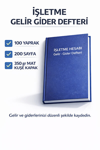 Düvenci İşletme Hesabı Gelir-gider Defteri A4 Kalın Kapak