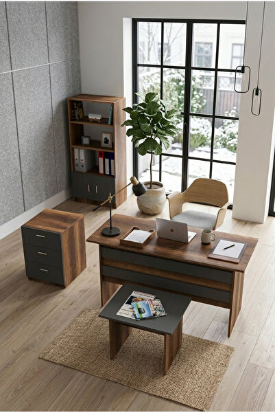 Robin Home Verona Abcd Ofis Büro Masa Takımı Barok-gri