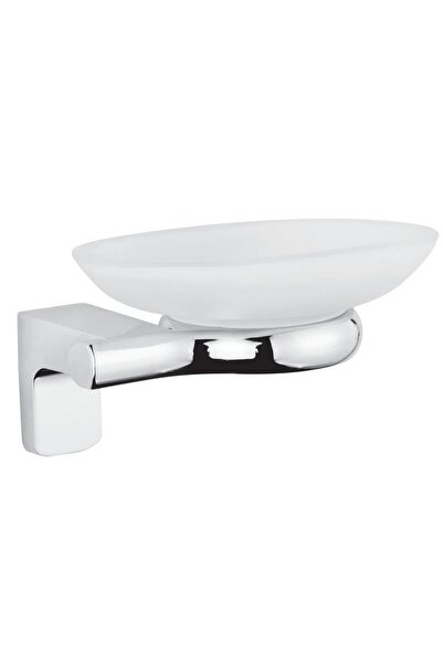 Tema Banyo Premium Cam Katı Sabunluk Duvara Monte Krom 71003