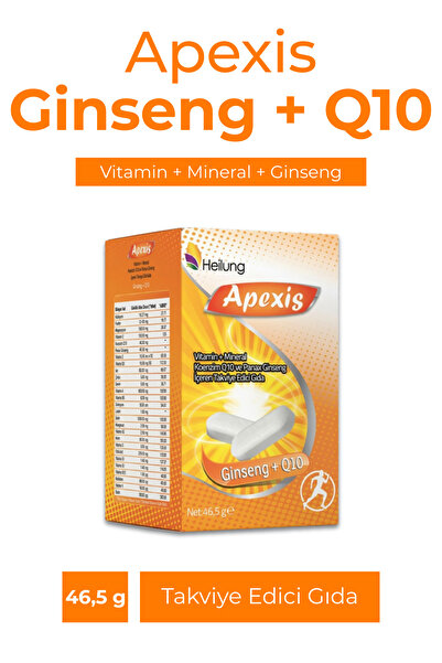 Apexis Multivitamin Koenzim Q10 Ginseng Tablet 30 Tablet Aromasız