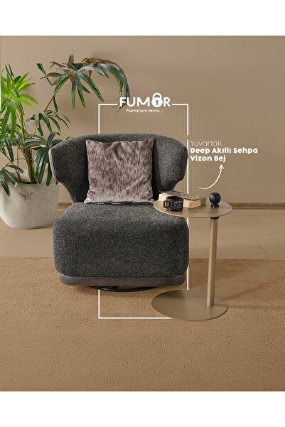 Fumor Deep Yuvarlak Akıllı Sehpa