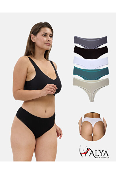 ALYA UNDERWEAR Women's High Waist Recovery Briefs - Pack of 5 Black Smoked K ...