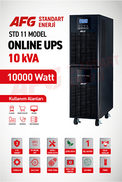 Standart Enerji 10 kVA ONLİNE UPS 10000W STD 11 MODEL Kesintisiz Güç Kaynağı