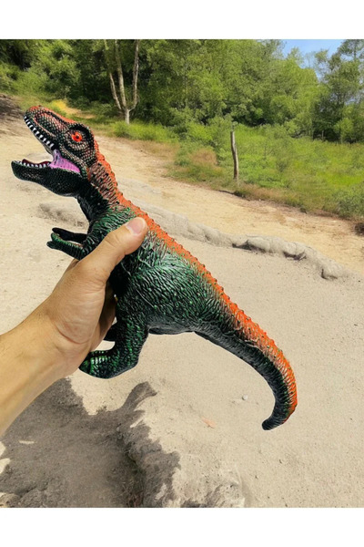 FEN TOYS Oyuncak Trex Dinazor Sesli Yumuşak Et Dolgu 30 Cm Oyuncak Dinozor tr...