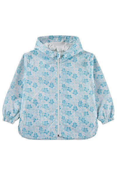 Civil Girls Floral Print 6-9 Years Old Raincoat - Off-White