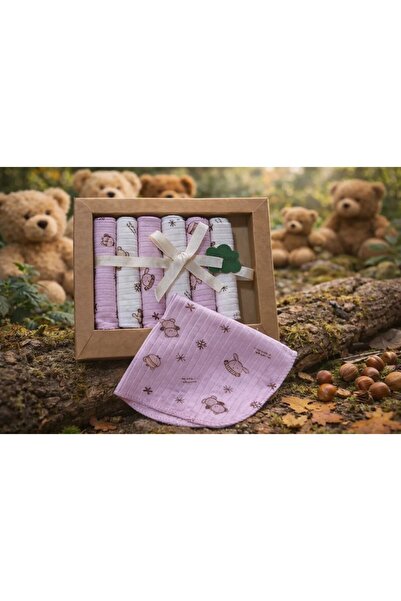 Bebekino %100 Coton 7li Bebek Ağız Silme Mendili 06