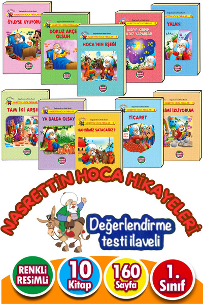 GÖNÜL YAYINCILIK Nasrettin Hoca 16 Sayfa Hikaye Serisi 1.sınıflara Uygun Okum...