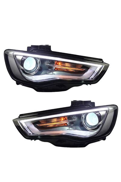 autogp Audi a3 8v ön far lambası mercekli dolu 2016 / 2016 halogen uyumlu