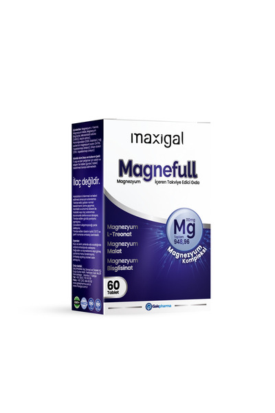 Maxigal مغذٍّ مُعزّز يحتوي على المغنيسيوم من ماجنفل، 60 قرصًا