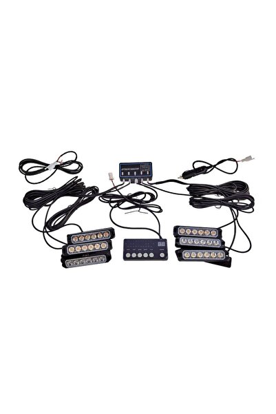 Space 7 fonksiyonlu çakar lamba 12-30v 6 led 6 adet sarı*sarı set / LAPA550-1