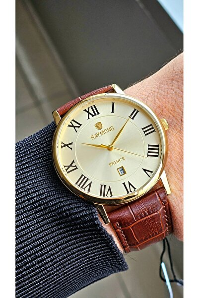 Raymond Men's Roman Numeral Classic Retro Watch - Rym-631820 Gold