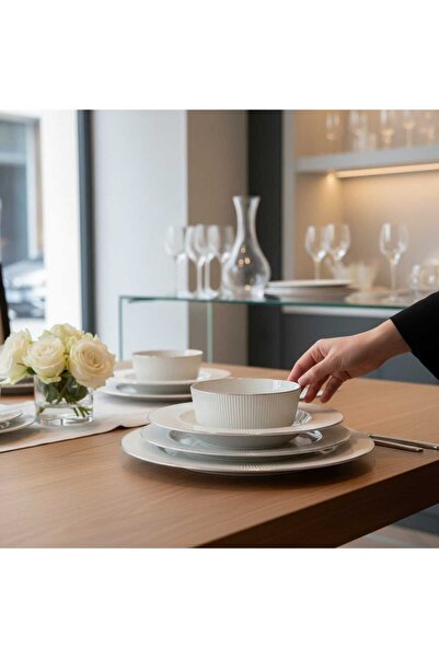 IKEA Ofantligt 24 Parça 6 Kişilik Yaldızlı Yemek Takımı Gmş