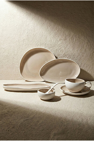 Perotti Roma Beige 33 Parça 6 Kişilik Porselen Kahvaltı Takımı