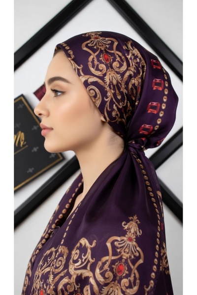 Muslima Wear Majesty Koyu Bordo Şal