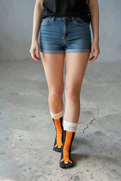 Esinti Дълги чорапи с забавен дизайн с мотив „пилешки крака“ – хумористичен п...