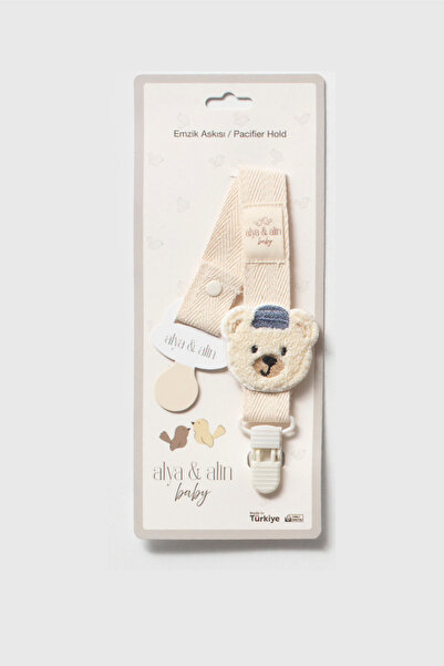 Alya&Alin Baby Emzik Askısı - Emzik Zinciri - Emzik Tutacağı Ayıcık Figürlü